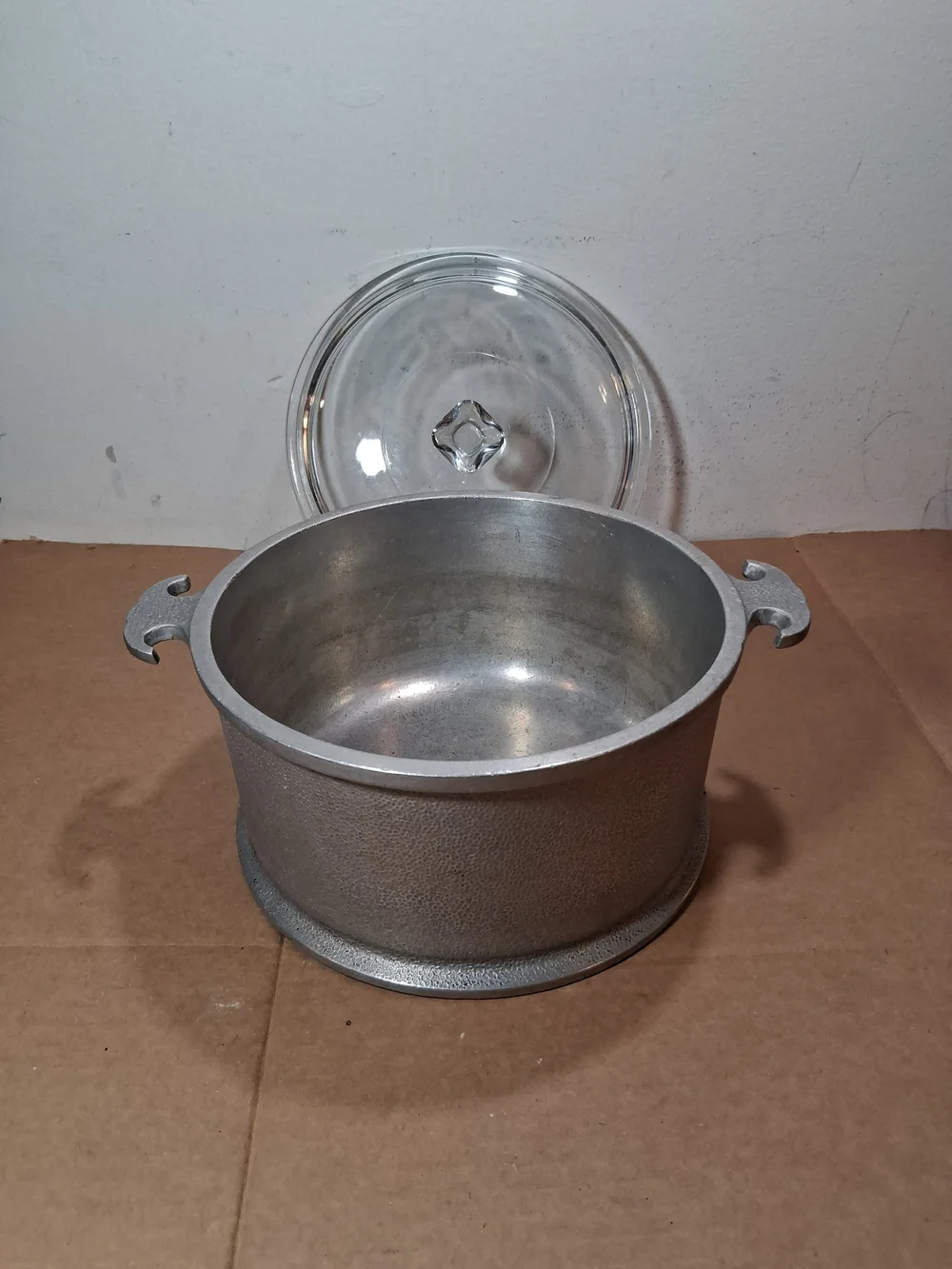 Vintage 4 Qt. GUARDIAN Service Ware Aluminum Dutch Oven Chicken Fryer Glass Lid